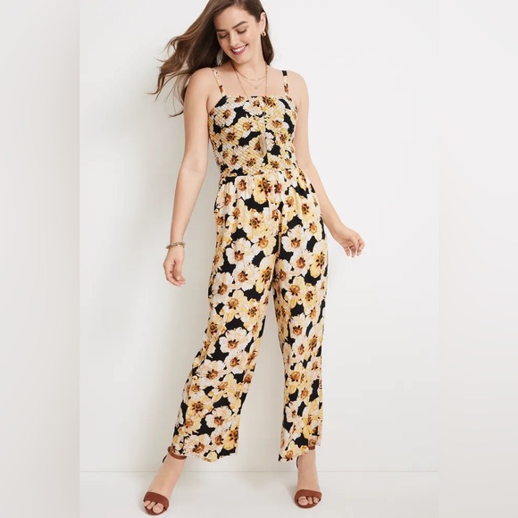 Maurice’s sunflower jumpsuit-small - Picture 1 of 10